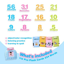 Load image into Gallery viewer, 112 Cards Talking Flash Cards for Toddlers 2-4 Years ,Educational Toys for 1 2 3 4 Year Old - Speech Therapy Toys Learning Animals Shape Color, Learning Cards Machine Birthday Gift for Ages 1-4
