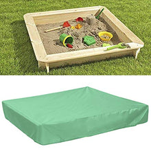Load image into Gallery viewer, Sandbox Cover, Square Dustproof Protection Beach Sandbox Canopy Square Protective Cover Pool Cover for Garden Backyard(Green 120 x 120 x 20cm)
