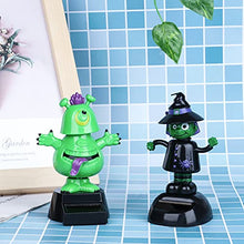 Load image into Gallery viewer, Decsun 2pcs Solar Toy Doll Dancing Figure Toy Car Dashboard Dancer Figurine Decoration Ornament for Halloween Trick or Treat Party Car Office Desk Home Decoration (Witch), HJ-002
