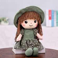 Load image into Gallery viewer, RONGXG Girls Fluffy Rag Doll Plush Stuffed Toy Soft Gifts with Hat Skirt Princess Phial Cute Little Dolls Girl Decoration Companion Toys Ragdoll for Christmas Birthday Gift 40CM, Green, one size
