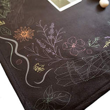 Load image into Gallery viewer, Kitchen Witch Herbology: Tarot Cloth for Any Tarot Cards, 24 inches by 24 inches, Large (Black)
