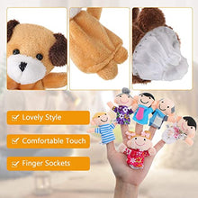 Load image into Gallery viewer, 44 Pieces Finger Puppets Set Cartoon Animal Fruit Family Story Time Cloth Velvet Puppets Mini Hand Finger Plush Doll Toy for Boys and Girls Birthday Present Party Favor Playset
