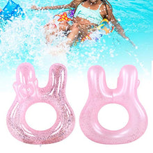 Load image into Gallery viewer, Qioni Children Swimming Ring Floating Circle Baby Swimming Floating Ring Swimming Neck Ring Sequin Swimming Ring Inflatable Swimming Float Ring Babies Swimming(70CM)
