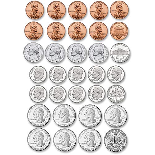 Ashley-10067 US Coin Money Set Die-Cut Magnets, Multi