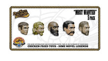 Load image into Gallery viewer, Dime Novel Legends 1/18 Scale Most Wanted Heads Head Accessory Pack

