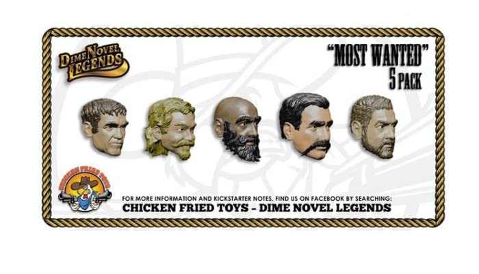 Dime Novel Legends 1/18 Scale Most Wanted Heads Head Accessory Pack