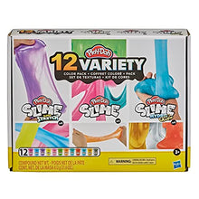 Load image into Gallery viewer, Play-Doh Slime: Super Stretch, and HydroGlitz 12 Color Variety Pack for Kids 3 Years and Up, 1.8-Ounce Cans, Non-Toxic, Assorted Colors, Includes 2 Tools
