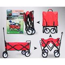 Load image into Gallery viewer, Outdoor Camping Car Supermarket Fishing Shopping Portable Trolley Home Four-Wheel Folding Shopping Cart (Color : A)
