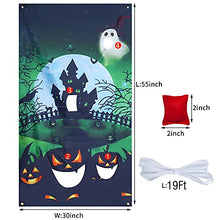 Load image into Gallery viewer, Sucrain Halloween Party Bean Bag Toss Games Pumpkin Castle Ghost with 3 Bean Bags for Kids and Adult Party Favors Decoration (55 X 30)

