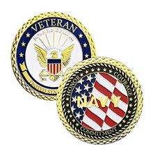 Load image into Gallery viewer, U.S. Navy Veteran Challenge Coin United States Veteran Gift.
