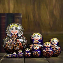 Load image into Gallery viewer, CMZ Russian Nesting Dolls 10pcs Handmade Wooden Russia Nesting Dolls,Matryoshka Nativity Figurines,Cute Indoor Manager Scene for Home Display Matryoshka Wooden Toys
