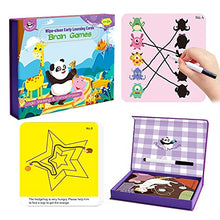 Load image into Gallery viewer, Panda Juniors Brain Games Flash Cards, Early Learning Flash Cards Toys Write and Wipe Practice Card, Preschool Educational Toys for 3 4 5 6 7 8 Years Old (30 Flashcards and Marker)
