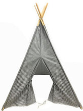 Load image into Gallery viewer, Bacati Mix and Match Teepee Tent for Kids, 100% Cotton Breathable Percale Fabric Cover, Grey
