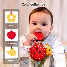 Load image into Gallery viewer, TUMAMA Baby Toys for 3 6 9 12 Months,Hanging Fruit Rattles Avocado,Banana,Orange and Strawberry,Stroller Mobile Toys,Plush Soft Rattles for Boys,Girls Christmas Gifts,4 Pack
