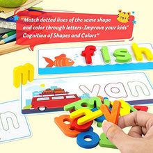 Load image into Gallery viewer, KMUYSL See &amp; Spell Learning Educational Toys and Gift for 2 3 4 5 6 Years Old Boys and Girls - 80Pcs of CVC Word Builders, Alphabet Colors Recognition Game for Preschool Kindergarten Kids
