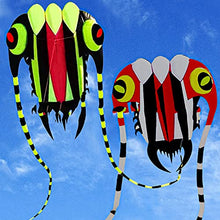 Load image into Gallery viewer, HEVIRGO Trilobita Kite,Colorful Trilobite, Easy Flyer Soft Kite, Long Colorful Tail,Large Rainbow Kite,Exquisite Waterproof Polyester Perfect for Beach or Park Outdoor Kids Adults Activities Red

