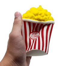 Load image into Gallery viewer, Slow Rising Squishy Toys Popcorn Cup Red and White Stripes Simulation Popcorn Shaped Stress Reliever Toys for Kids Party Favors Supplies Scented Stress Reliever Toy
