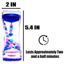 Load image into Gallery viewer, FKYTION Liquid Motion Bubbler Timer and Sand Art Picture 3D Round Glass Sand Picture 2 Pack Colorful Hourglass Liquid Bubbler Art Toys Activity Calm Relaxing Desk Toys Voted Best Gift!
