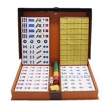 Load image into Gallery viewer, XIAOQIU Mahjong Sets Chinese Mahjong Game Set with Carrying Travel Case - 146 Tiles and 3 Dice - for Chinese Style Gameplay Only Mah Jongg Set
