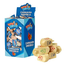 Load image into Gallery viewer, Ner Mitzvah 25 Large Dreidels - Natural Wood - Classic Chanukah Spinning Draidel Game, Gift and Prize - Bulk Value Pack - by Izzy n Dizzy
