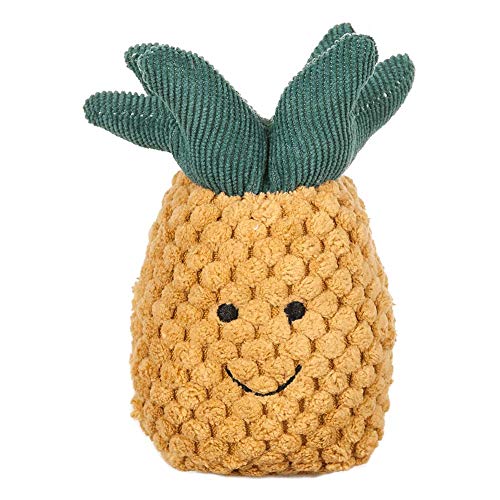 Apricot Lamb Baby Pineapple Soft Rattle Toy, Plush Stuffed Animal for Newborn Soft Hand Grip Shaker Over 0 Months (Pineapple, 4 Inches)