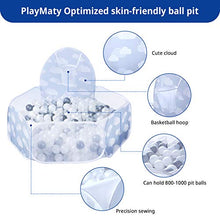 Load image into Gallery viewer, PlayMaty Ball Pit - Play Tent with Basketball Hoop for Babies Kids Toddlers Outdoor Indoor Pool Play 4 Ft/120CM (Balls Not Included)-Grey
