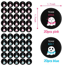 Load image into Gallery viewer, 40 Pieces Ghost Team Stickers Halloween Ghost Stickers Boo-y or Ghoul Gender Reveal Stickers Boy or Girl Gender Reveal Party Decorations Supplies for Halloween Decoration Horror Themed Birthday Party
