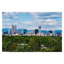 Load image into Gallery viewer, Wooden Puzzle 1000 Pieces Denver Colorado Skylines and Pictures Jigsaw Puzzles for Children or Adults Educational Toys Decompression Game
