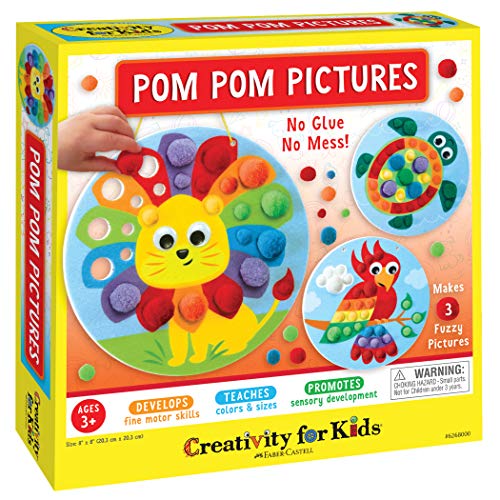 Creativity for Kids Pom Pom Pictures: Animals - Sensory Arts and Crafts for Toddlers and Preschoolers