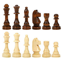 Load image into Gallery viewer, Flystoo Wooden Folding Chess Set Large Chess Set Handwork Solid Wood Pieces Outdoor Folding Chess Set Travel Chess Game Set (Color : A)
