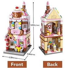 Load image into Gallery viewer, QMAN Girls Building Blocks Toy Dream Dessert House Building Kit Street-View Construction Educational Toy for Girls Age 6-12 and Up (344 Piece)
