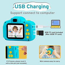 Load image into Gallery viewer, PROGRACE Kids Camera for Boy Toys - 2 Inch IPS Children Cameras for Kids 1080P Video Camcorder Toddler Camera Birthday Gifts for Age 3 4 5 6 7 8 9 Year Old Girls Boys Toys with SD Card-Blue
