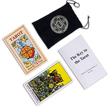 Load image into Gallery viewer, Unilive Tarot Cards Deck with Guidebook &amp; Black Velvet Bag,Original Classic Tarot Card for Beginners
