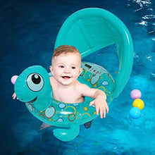 Load image into Gallery viewer, Inflatable Swim Ring Set Baby Swimming Pool Floats Swimming Ring with Sun Shade Eco-Friendly Water Toys Beach Pool Raft Floating Tube Ring Summer Water Play Fun 12.6x7.9x3.9in
