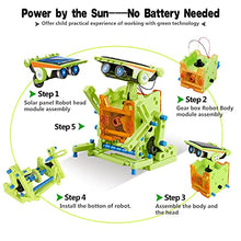 Load image into Gallery viewer, HISTOYE 12-in-1 STEM Solar Toy Robot DIY Building Kit for Kids 8-10 Robot Engineering Science Experiment Kit for Boys 8-12 Solar Power Robotics Set for Kids 8 9 10 11 12 Year Old Toy Gift for Boy Girl
