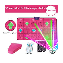 Load image into Gallery viewer, WERTYU Dancing Mat Double Home Interactive Entertainment Game Yoga Dancing Fitness Massage Mat Dancing Dancing mat (Color : Rose red)
