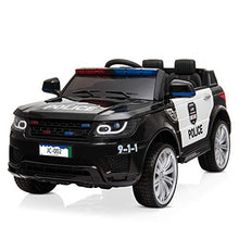 Load image into Gallery viewer, 12V Kids Police Ride On Car Electric Cars 2.4G Remote Control, LED Flashing Light, Music &amp; Horn.
