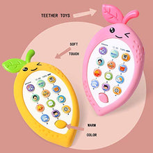 Load image into Gallery viewer, Little Bado Musical Baby Cell Phone Toy for Baby Teething Game Fruit Baby Musical Toys for Early Learning Educational Baby Light Up Toy Play Phones for Toddlers Toys Xmas Gifts for 2 3 Years Old Pink
