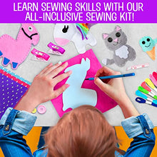 Load image into Gallery viewer, Felt Creative Arts and Craft Sewing Supplies Kit for Boys and Girl Ages 8+ Make Your Own 15+ DIY Characters - Educational Hand Sewing Box Set - Starter Beginner Sewing Kits  Gifts for Kids

