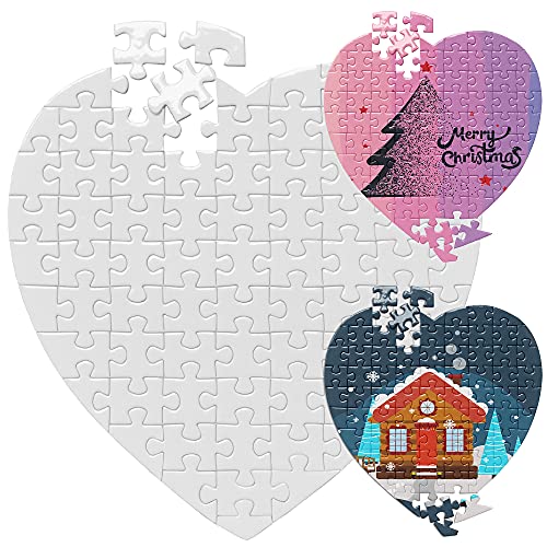 Sublimation Puzzles Blanks with 75 Pieces Heart Sublimation Blank