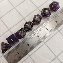 Load image into Gallery viewer, Amatolo Handmade Natural Gemstone Dice Set, Collection Jade Dices for Dungeons &amp; Dragons (D26 Dark Amethyst)
