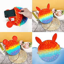 Load image into Gallery viewer, ONEST 2 Pieces Pops Shoulder Bag Push Pops Fidget Toy Bag Fidget Toy Push Bubble Bag Sensory Pops It Shoulder Bag Pressure Relief Board Controller Backpack Bubble Silicone Bag for Kids Adults, Animal
