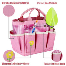 Load image into Gallery viewer, GINMIC Kids Gardening Tools with STEM Learning Guide, Washable Apron, Watering Can, Gardening Gloves, Shovel, Rake, &amp; Painting Accessories Beach Sand Toy? Kids Garden Tool Set for Toddler Age on up.
