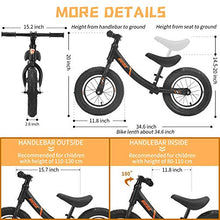 Load image into Gallery viewer, GUQE Balance Bike for Children 12 inch No Foot Pedal Sport Walking Training Bicycle for 2-6 Years Boys and Girls (Black)
