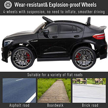 Load image into Gallery viewer, Aosom 12V Ride On Toy Car for Kids with Remote Control, Mercedes Benz AMG GLC63S Coupe, 2 Speed, with Music, Electric Light, Black
