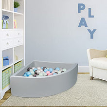 Load image into Gallery viewer, HUCOVIN Ball Pits 35.4x35.4x11.8in Baby Ball Pit with Removable Cover Foam Ball Pits for Toddlers Babies Balls NOT Included - Light Gray
