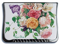 Lissom Design Deluxe Compact Mirror, 3.5 x 2.63-inches, Tea Rose Cottage