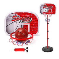 zhenleisier Adjustable Height Basketball Hoop Stand Indoor Family Game Interactive Development Educational Kids Toy Gift 1.2M