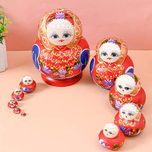 Load image into Gallery viewer, Healifty 10 Layers Wooden Russian Nesting Dolls Matryoshka Russian Dolls Girls Matryoshka Dolls Toy for Party Home Decor Kids Toys
