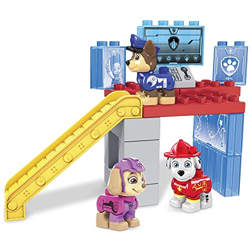 Mega Bloks PAW Patrol Pup Pack, Chase, Marshall and Skye, Bundle Building Toys for Toddlers